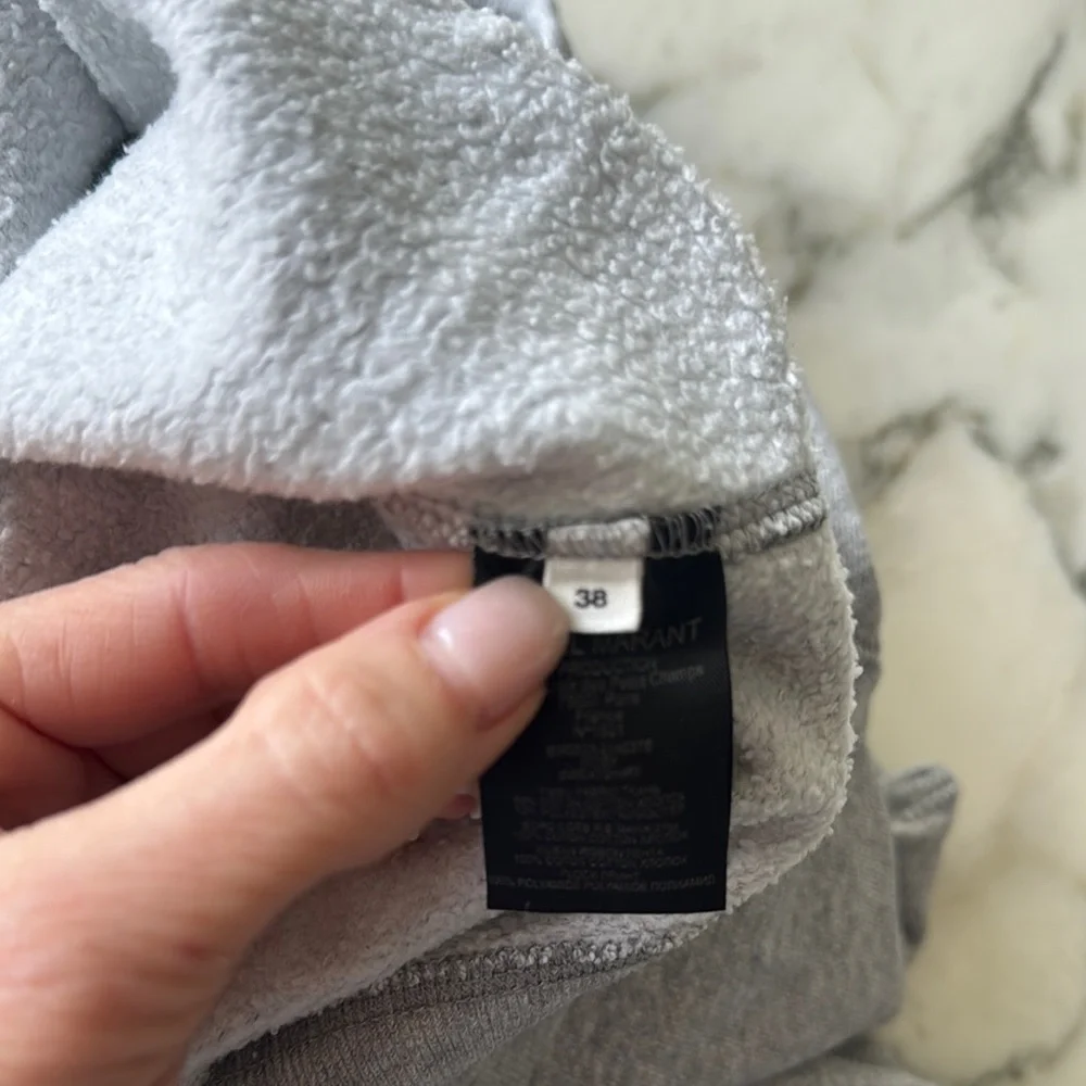 Isabel Marant Pink Logo Gray Crew Neck Sweater - Picture 5 of 11